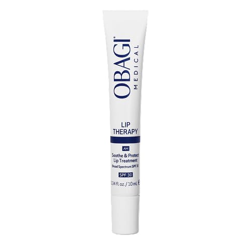 Obagi Lip Therapy SPF 30 Soothe & Protect Lip Balm Treatment with Hyaluronic Acid, Vitamin E & Peptides – Visibly Plumps, Soothes & Moisturizes Dry Lips & Protects Against UVA/UVB Rays – .34 oz