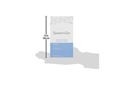 Summer's Eve Extra Cleansing Douche for Women, Vinegar & Water, Gentle pH-Balanced Formula Helps Reduce Vaginal Odor, 4 Bottles 4.5 Oz Each, Pack of 6