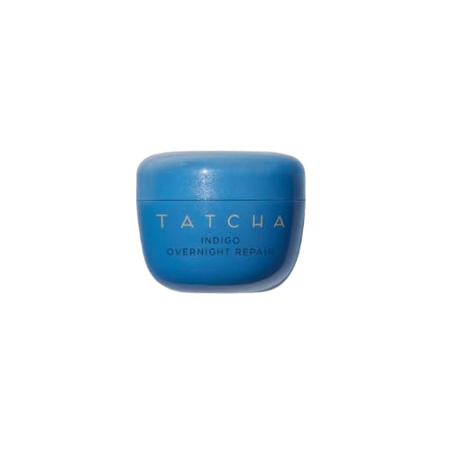 Tatcha Indigo Overnight Repair, Travel-Sized | Mini Redness Reducing, Barrier Reparing Cream - Calm Irritation and Improve Skin Barrier for Sensitive and Eczema-Prone Skin | 15 ml / 0.5 fl. oz.