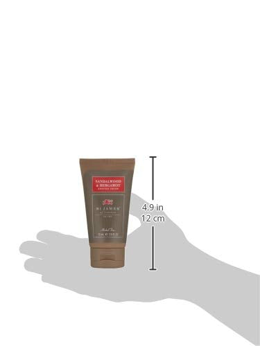 St James of London 100% all-natural Sandalwood & Bergamot Shave Cream Travel Tube