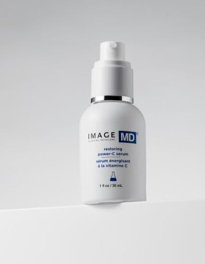 IMAGE Skincare, IMAGE MD Restoring Power-C Serum, 20% Vitamin C, Ferulic Acid Facial Serum to Reduce Pigmentation, Firm, Brighten Skin