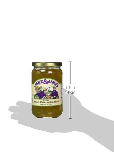 Jake and Amos Pickled Sweet Watermelon Rind Jars, 16 Ounce - 2 pack
