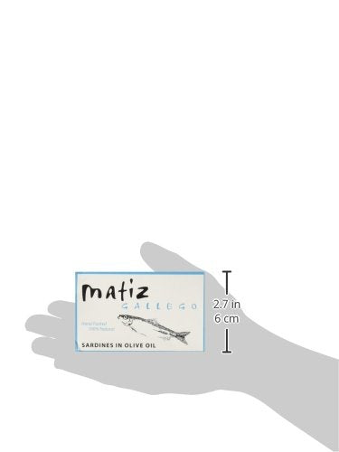 Matiz Sardines in Olive Oil, 4.2 Ounce Can (Pack of 5) Spanish Gourmet Wild Caught Natural Fish for Tapas, Snacks, or Meals, Protein Rich, Sealed Freshness