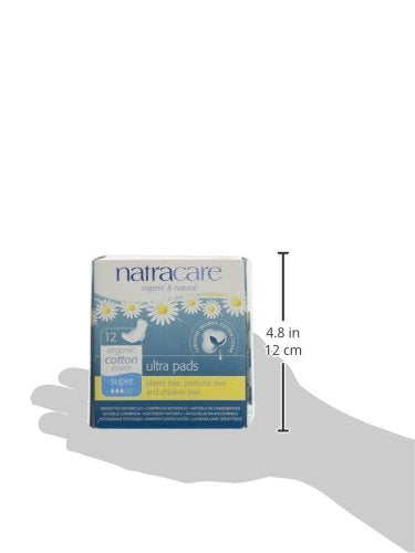 Natracare, Pads Ultra Super with Wings, 12 Count