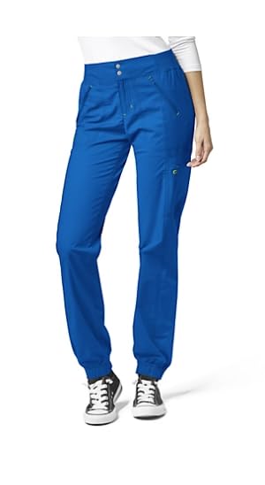 WonderWink Women's Love - Utility Cargo Jogger Scrub Pant, Ceil Blue, S Tall
