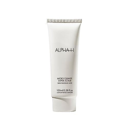 Alpha-H Super Micro Scrub – Dual-Action Face & Body Exfoliator for Oily, Combination Skin – Smooths Texture & Clears Congestion
