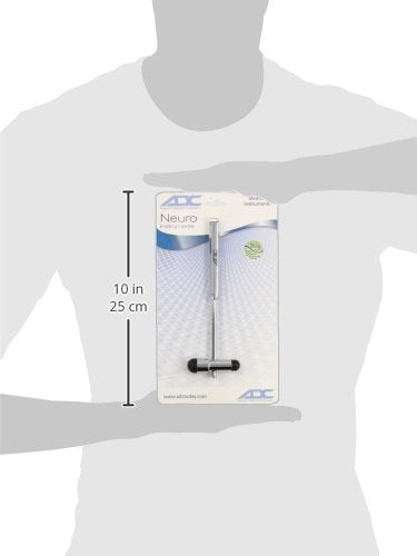 ADC Buck Neurological Hammer with Concealed Brush and Needle, Chrome-Plated Medical Instrument