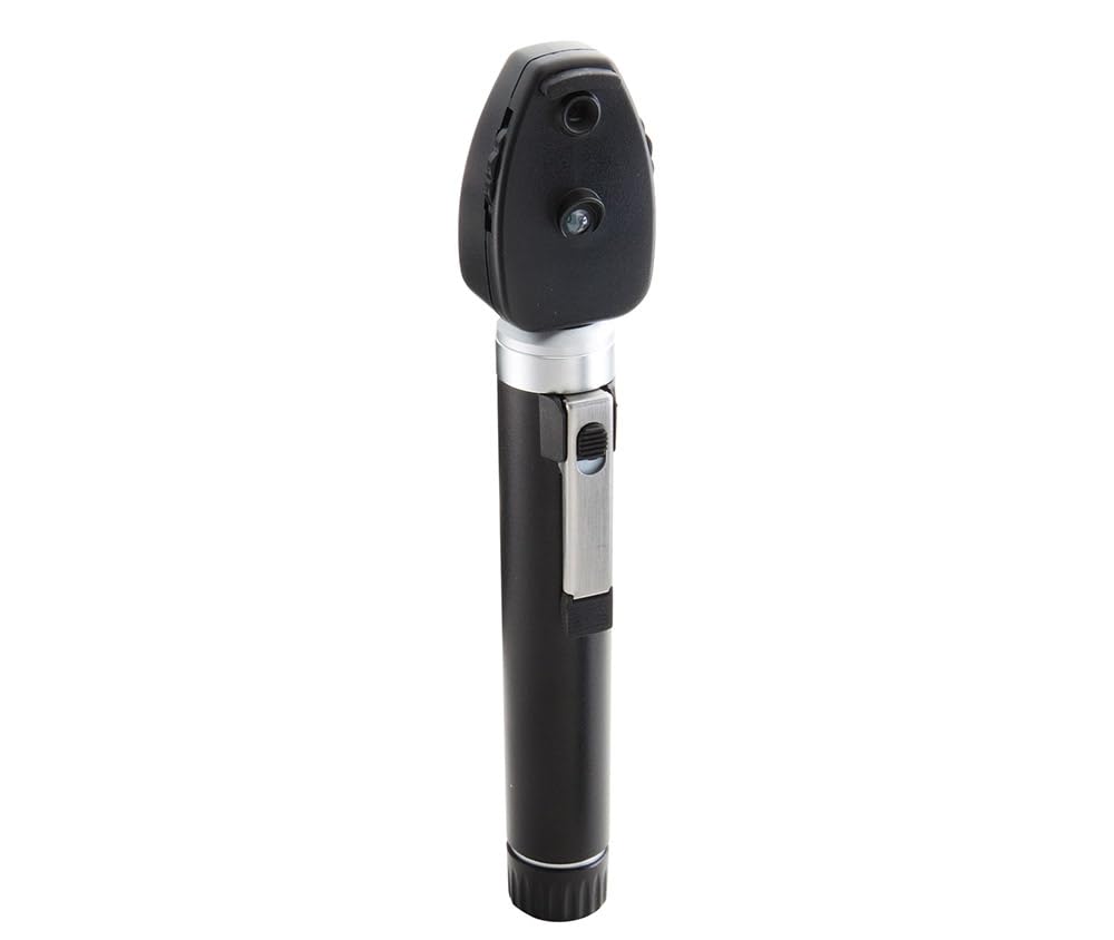 ADC Otoscope/Ophthalmoscope Single Handle Diagnostic Set, Pocket Size, Xenon Lamp, 2.5V, Hard Case, Diagnostix 5110E, Black