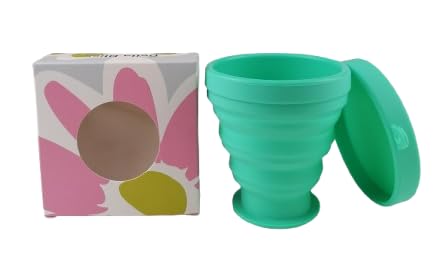 Bella Bliss Sterilizer - Microwave Safe, Collapsible and BPA Free Silicone Period Cup Cleaner - Ecofriendly Feminine Hygiene (Green)