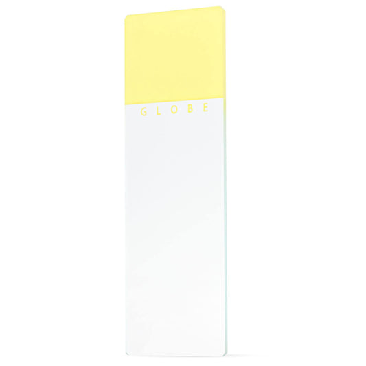 Globe Scientific 1324Y Glass Microscope Slide, 25 x 75mm Size, Ground Edges with Safety Corners, Yellow Frosted (1,440 slides)