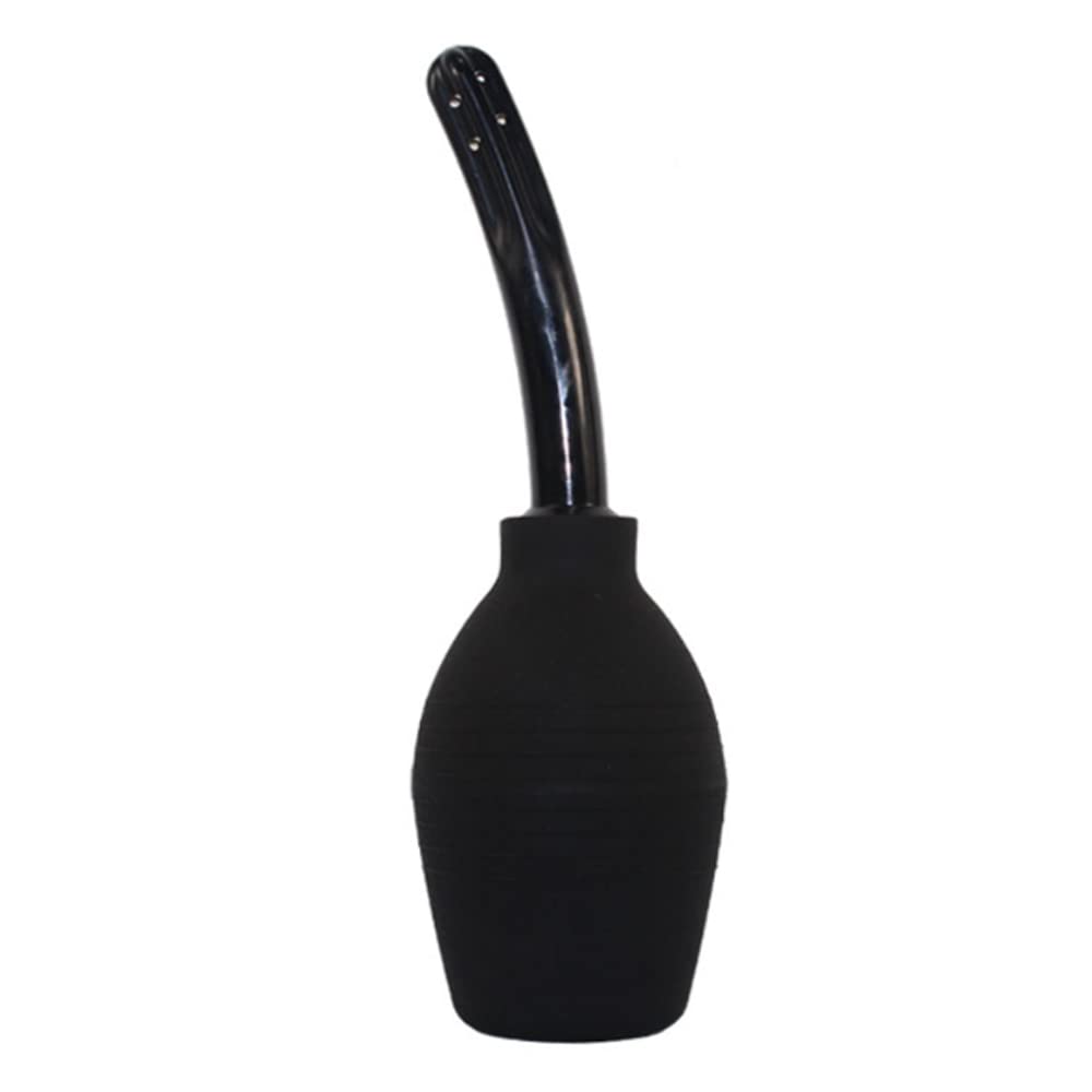 Anal Douche Enema Bulb Vaginal Douche Enema Cleaner (Black 10 oz)