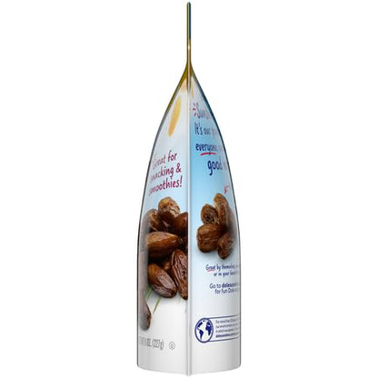 Dole California Whole Pitted Dates, Dried Fruit, Gluten Free Snack, 8 Oz Bag