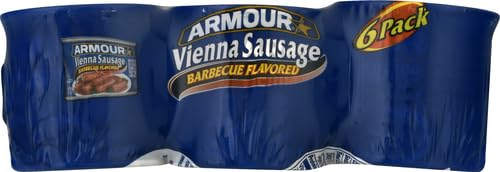 Armour Star Vienna Sausage, Barbecue Flavored, Canned Sausage, 4.6 oz (Pack of 6)