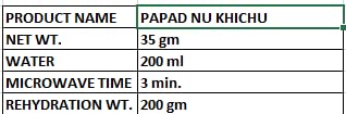 KDI Store Papad Khichuu, Ready to Eat Gujarati Snack, USDA Organic, Freeze Dried, Fully Cooked, 35g