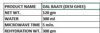 KDI Store Ready to Eat Dal Baati, Traditional Gujarati Lentil Curry with Wheat Balls, USDA Organic, Freeze Dried,120g