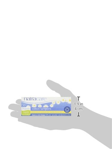 Natracare Non-Applicator 100% Organic Cotton Tampons, Regular, Totally Chlorine Free, Biodegradable and Compostable (CASE of 12 Packs, 240 Tampons Total)