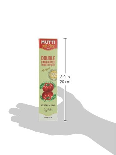 Mutti Double Concentrated Tomato Paste (Doppio Concentrato), 4.5 oz. Tube | 1 Pack | Italy’s #1 Brand of Tomatoes | Tube Tomato Paste | Vegan Friendly & Gluten Free | No Additives or Preservatives