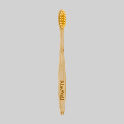RiseWell Soft Bamboo Toothbrush – Soft Brush for All Ages, BPA-Free, Sustainable, Natural Bamboo Handle, Gentle on Gums, Made by Dentist Toothbrush