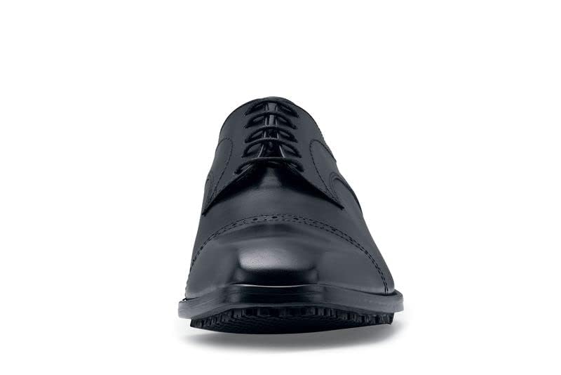 MOZO Portuguese Leather Collection Men's Slip-Resistant Oxfords - Dressy Non-Slip Restaurant Shoes for Men in Food Service - Stanton