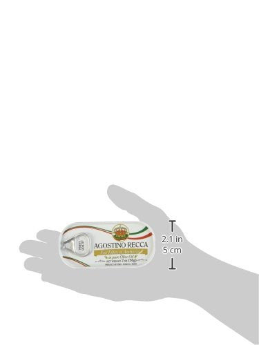 Agostino Recca Anchovies in Olive Oil - Pack of 10 tins (2 oz each)
