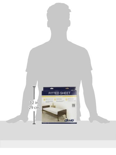 Drive Medical 15030HBL Hospital Bed Sheet Set, White (Pack of 2)