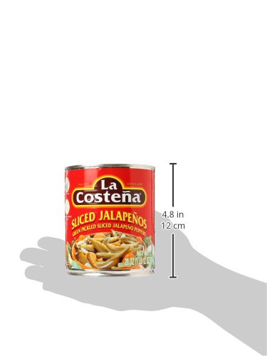 La Costeña Sliced Jalapeno Peppers - Pickled Jalapenos - Jalapeno Pepper - Hot Peppers for Mexican Food, Guacamole, Spicy Nacho & Taco Toppings, Enchiladas & Salsa - 28oz, 1 Pack Canned Jalapenos