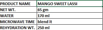 KDI Store Mango Sweet Lassi, Ready to Eat Freeze-Dried Yogurt Drink Mix, 65g, USDA Organic Certified