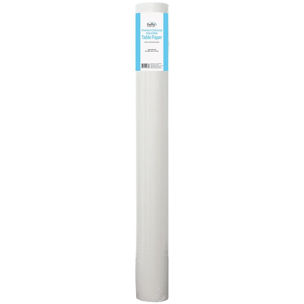 ForPro Professional Collection Premium Universal Extra Wide Table Paper, Smooth, Wrinkle-Resistant, 27 Inches W x 225 Feet L, 2.9 Lbs (Pack of 12)