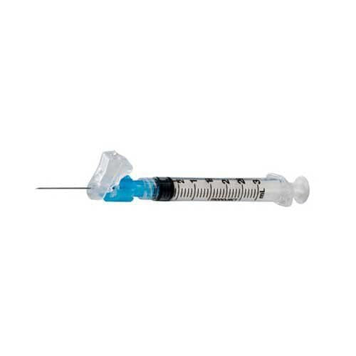 Cardinal Health™ Monoject™ Magellan™ Hypodermic Safety Needle and Syringe Combination, Black, 3ML, 22GA x 1IN, Case of 400