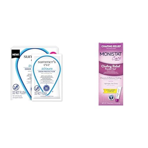 Summer's Eve Ultimate Odor Protection Wipes, 12ct & Monsitat Chafing Relief Gel