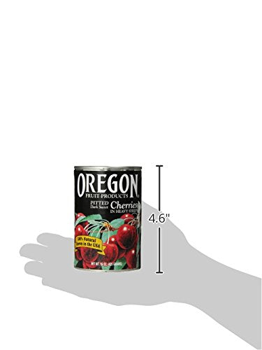 Oregon Fruit Products Dark Sweet Cherries in Heavy Syrup, 15 Ounce (Pack of 8)