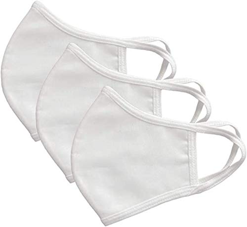 Concession Essentials Reusable White Cotton Face Mask (Pack of 50).Concession Essentials 2 Ply 100% Cotton Face Masks.
