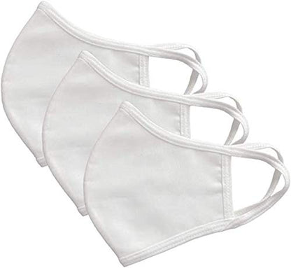 Concession Essentials Reusable White Cotton Face Mask (Pack of 50).Concession Essentials 2 Ply 100% Cotton Face Masks.