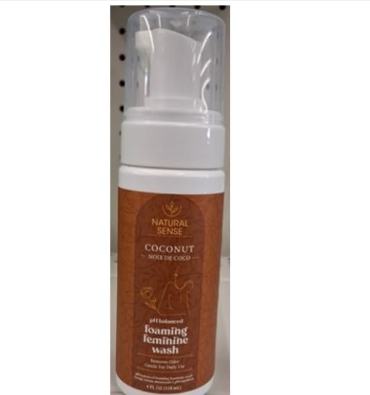Natural Sense Coconut Foaming Feminine Wash, pH Balanced, 4 fl oz