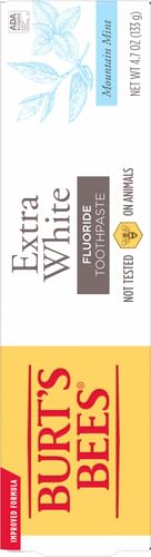 Burt’s Bees Toothpaste with Fluoride, Extra White, Zen Peppermint, 4.7 oz (14)