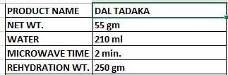 KDI Store Dal Tadka, Ready to Eat Indian Lentil Curry, USDA Organic, Freeze Dried, Fully Cooked, 55g