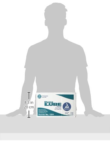 Dynarex DynaLube Lubricating Jelly, Water Soluble and Sterile Lubricant Jelly, Used for Body Orifices, Hinged Instruments and Medical Devices, 1 Case of 864 DynaLube Packets, 5g (12 Boxes of 72)