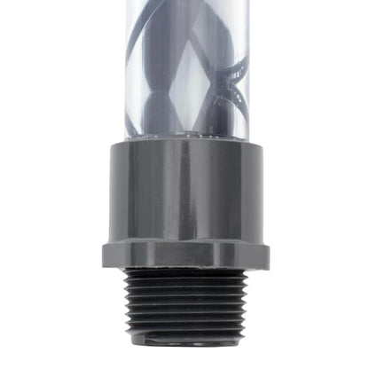 Koflo 1-40C-4-12-2 Clear PVC Schedule 40 Pipe Mixer; 1" NPT(M), 12 Elements