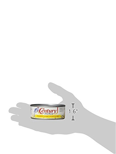 Century Tuna Flaked Light Tuna in Oil | High in Protein and Rich in Omega 3 DHA Canned Tuna, 4.9 Ounce (Pack of 12)