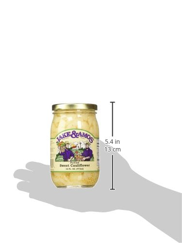 Jake & Amos Pickled Sweet Cauliflower, 16 Oz. Jar (Pack of 2)