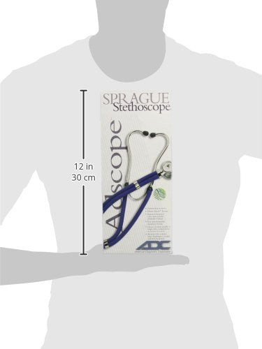 ADC Adscope 641 Sprague Stethoscope with 5 Interchangeable Chestpiece Options, 30 inch Length, Black