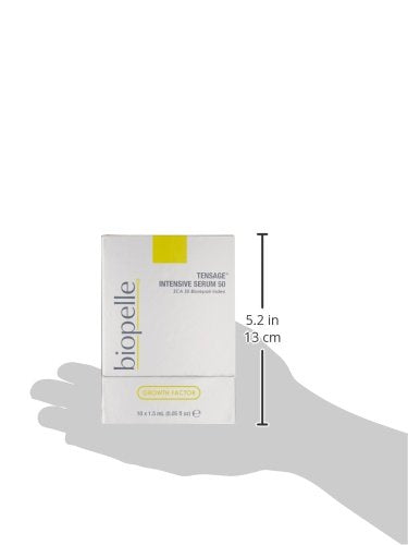 Biopelle Tensage Growth Factor Intensive Face Serum 50, Snail Mucin Serum for Face & Neck with SCA 50 Biorepair Index, Hyaluronic Acid, Peptides, and Antioxidants, 10 Count