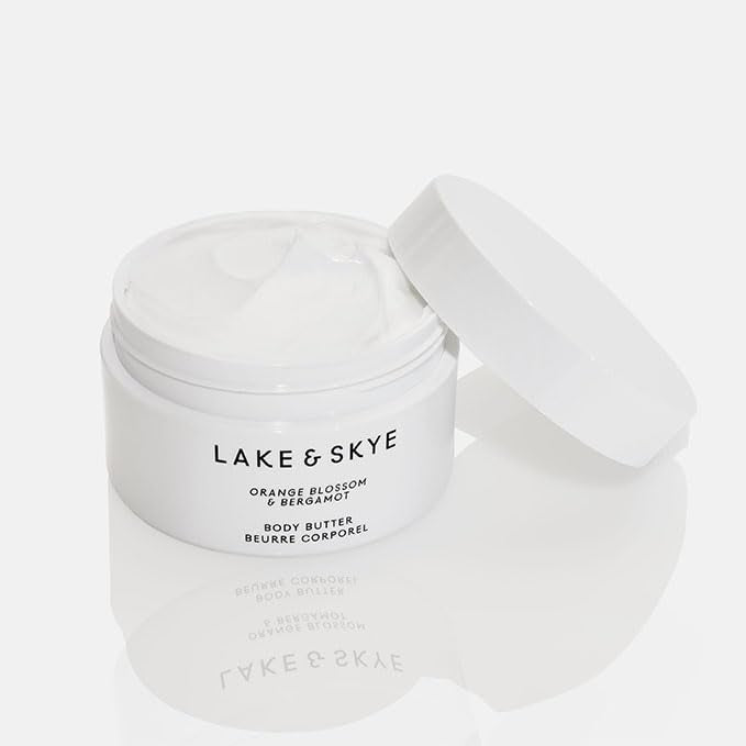 Lake & Skye Orange Blossom + Bergamot Body Butter – 4.94 oz Hydrating, Essential Oils, Vegan