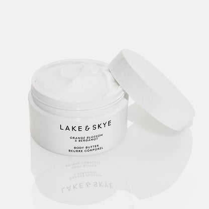 Lake & Skye Orange Blossom + Bergamot Body Butter – 4.94 oz Hydrating, Essential Oils, Vegan