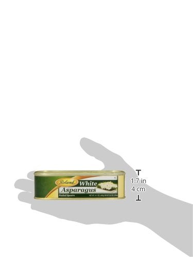 Roland Foods Canned White Asparagus Spears in Brine, 14.1 Ounce Tin, Pack of 6