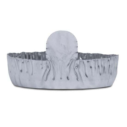 Cole-Parmer 43 mm Aluminum Crimpled-Walled Weighing Dishes with Tab, 20 mL, 100/Pk