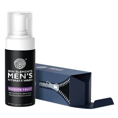 Skin Elements Men's Intimate Wash Combo with Tea Tree Oil & Passion Fruit | pH Balanced Foaming Private Part Cleaner | Prevents Itching, Irritation & Bad Odor | Pack of 2, 4.05 fl. oz. each