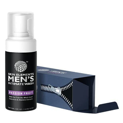 Skin Elements Men's Intimate Wash Combo with Tea Tree Oil & Passion Fruit | pH Balanced Foaming Private Part Cleaner | Prevents Itching, Irritation & Bad Odor | Pack of 2, 4.05 fl. oz. each
