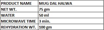KDI Store Moong Dal Halwa, Ready to Eat, Organic USDA Certified, Freeze Dried Indian Sweet, Fully Cooked, 55g