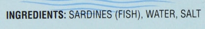 Ocean Prince Sardines in Water, 3.75 Ounce Cans (Pack of 12)